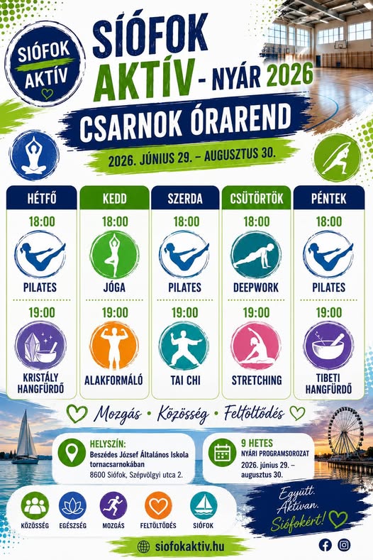 Siófok Aktív – Nyár 5 hét múlva indulunk!